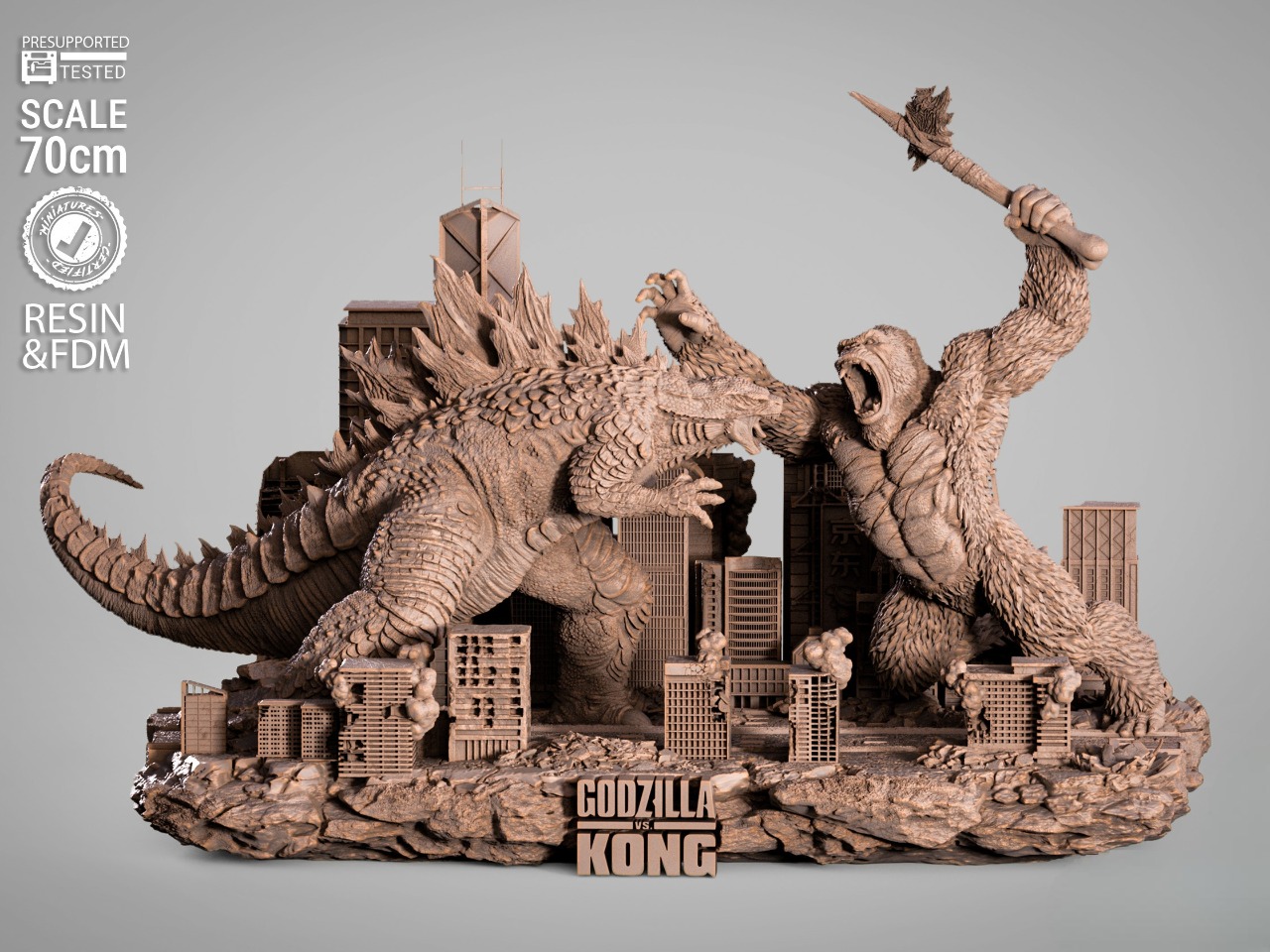 Godzilla vs Kong STL file 3D models